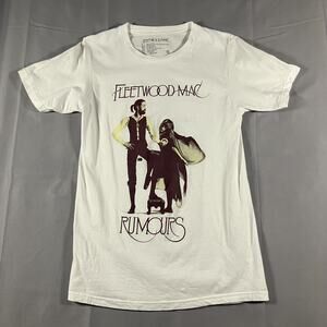 Fleetwood Mac Rumours Shirt Mens Small White Classic Rock Band Tee 2015 Graphic